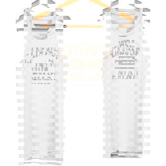 カンタベリー イングランド Uk Est Year Athletic Beige Distressed タンクトップ - Kawaiitshirt