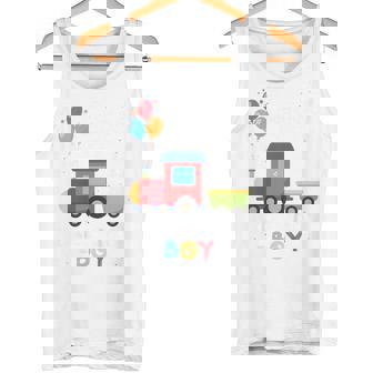 キッズ かっこいいチュー 3歳バースデーボーイ可愛い電車好き タンクトップ - Kawaiitshirt