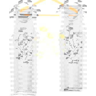 キンポウゲ 花柄 ボタニカルtシャツ ヴィンテージ 自然 野花 アート タンクトップ - Kawaiitshirt