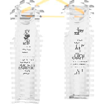 キープ・カーム、マンチェスター・シティ タンクトップ - Kawaiitshirt