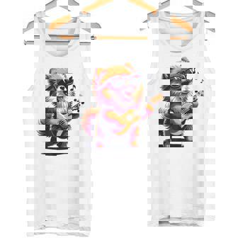 ギターを弾く犬 ポメラニアン 面白い タンクトップ - Kawaiitshirt