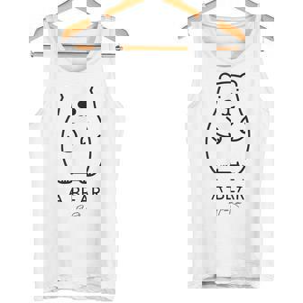 クマ 1 匹、ちょっと面白いシロクマ タンクトップ - Kawaiitshirt