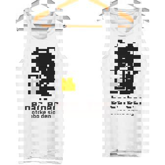 クマ ビール ドット絵 かわいい レトロ タンクトップ - Kawaiitshirt