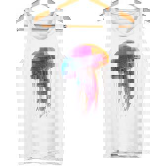 クラゲ 幾何学模様 動物 抽象 カラフル アート クラゲ タンクトップ - Kawaiitshirt