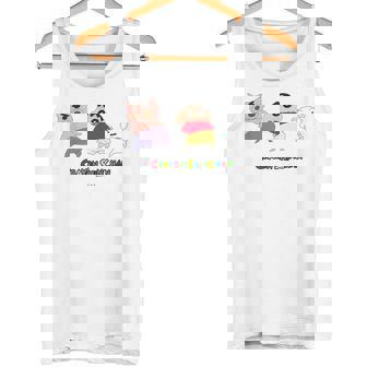 クレヨンしんちゃん 振り向き「ぶりぶり＆しんちゃん＆シロ」 タンクトップ - Kawaiitshirt