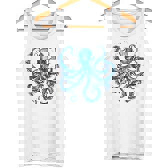クール ブルー タコ 海 海 好き 触手 タコ好き タンクトップ - Kawaiitshirt