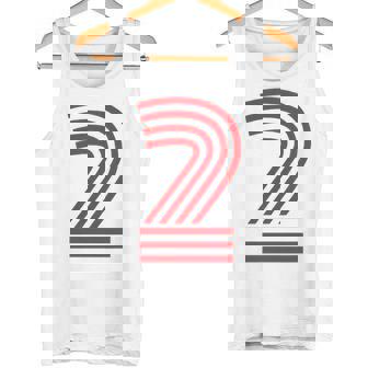 クールなレトロなレタリングジャージ、背番号2 Two Dos タンクトップ - Kawaiitshirt