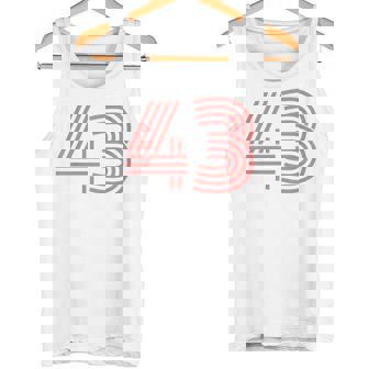 クールなレトロなレタリングジャージ、背番号43 Fourtythree タンクトップ - Kawaiitshirt