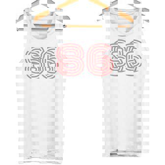 クールなレトロなレタリングジャージ、背番号86 1986 タンクトップ - Kawaiitshirt