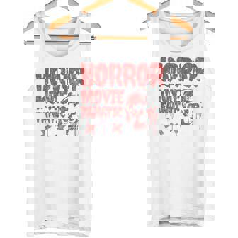 グランジー ダメージ加工 ホラー映画 ファン 赤 グラフィック 怖い頭蓋骨 長袖tシャツ タンクトップ - Kawaiitshirt