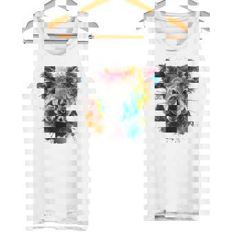 コアラ アートワーク カラフル アートアニマル コアラ タンクトップ - Kawaiitshirt