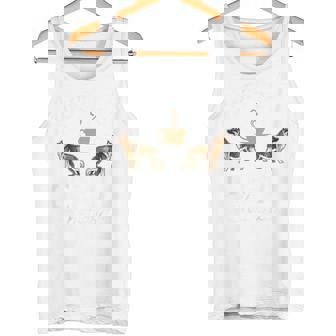 バックプリント コーヒーとジャーマン シェパード タンクトップ - Kawaiitshirt