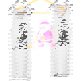 ゴルフをする面白い醜いクリスマスサンタ。 タンクトップ - Kawaiitshirt