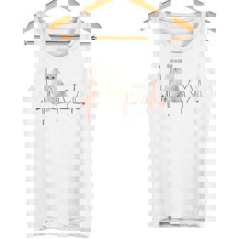 ゴールデンチンチラ ペルシャ猫 ハートビート Ekg I Love My Cats タンクトップ - Kawaiitshirt