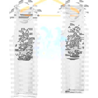 サメがたくさんトラックに タンクトップ - Kawaiitshirt