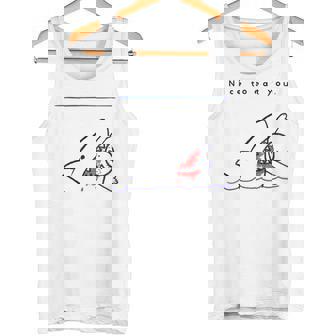 サメのことわざ ブラックユーモア Nice To Eat Yo タンクトップ - Kawaiitshirt