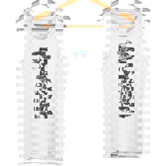 サングラスとヘッドフォンをしたミーアキャット タンクトップ - Kawaiitshirt