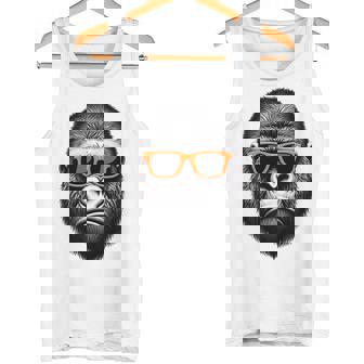 サングラスをかけたクールなゴリラグラフィックアート 長袖tシャツ タンクトップ - Kawaiitshirt