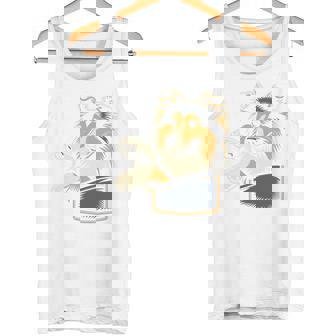 シェルティのグラフィック デザインを覗くかわいいシェットランド ・ シープドッグ 長袖tシャツ タンクトップ - Kawaiitshirt