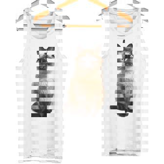 シャム猫 美人 雄大なシャム猫 ラブリーシャム猫 タンクトップ - Kawaiitshirt