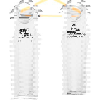 ショベル ハートビート 重機 オペレーター ハートビート タンクトップ - Kawaiitshirt