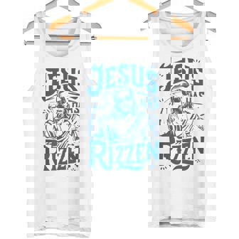 ジーザス・ハズ・リズン・ファニー・ジーザス・ミームリズ・ヤング・クリスチャン タンクトップ - Kawaiitshirt