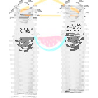 スイカuika 果物 すいか フルーツ スイカ好き かわいい おしゃれ シンプル タンクトップ - Kawaiitshirt