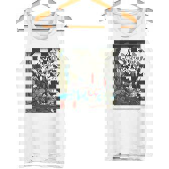 スケルトン 妖怪 歌川 国芳 日本美術 ハロウィン 相馬の古内裏 善知安方忠義伝 バックプリント タンクトップ - Kawaiitshirt