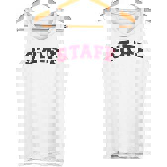 スタッフ スタッフ ギフト イベント 従業員代表チーム バックプリント レッド タンクトップ - Kawaiitshirt