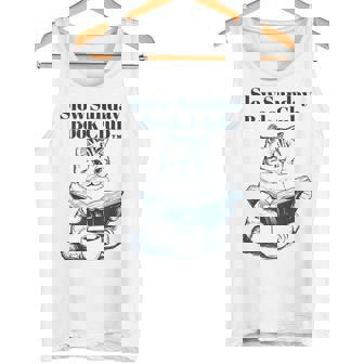 スローサンデーブッククラブ 本好きの猫 タンクトップ - Kawaiitshirt
