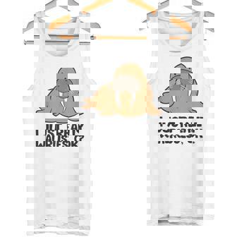 セイウチが本当に好きだよ、いいね？面白いセイウチ タンクトップ - Kawaiitshirt