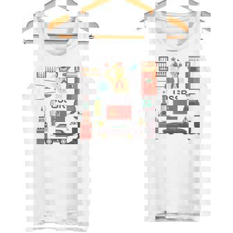 ソ連属性sovi8ビンテージプロパガンダ。 タンクトップ - Kawaiitshirt