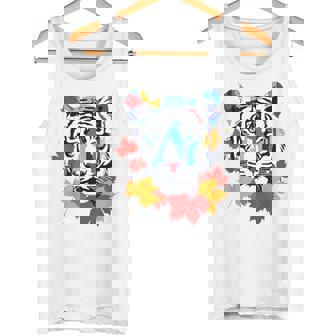 タイガー 動物 自然 動物園 抽象芸術 顔 虎 タンクトップ - Kawaiitshirt