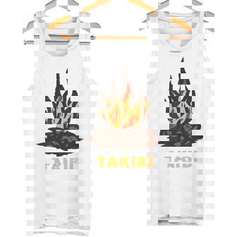 タキビ Takibi 焚き火 たきび キャンプ イラスト かわいい おもしろ キャンプグッズ タンクトップ - Kawaiitshirt