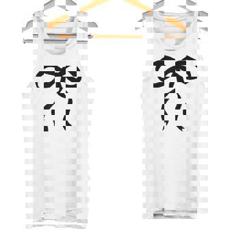 タンサンドベージュにかわいいブラックリボンリボンの美的 タンクトップ - Kawaiitshirt