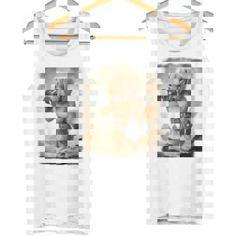 ダックスフンド 犬 筋トレ ウェイトリフティング ダンベル付き タンクトップ - Kawaiitshirt