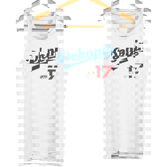 デコピン 大谷 Dekopin 愛犬 Decoy 二刀流 Decopin 野球 ユニホーム風 犬 かわいい 長袖tシャツ タンクトップ - Kawaiitshirt