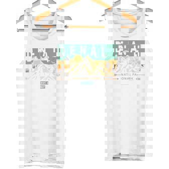 デナリ国立公園 山 自然 レトロ 夕日 ヴィンテージ タンクトップ - Kawaiitshirt