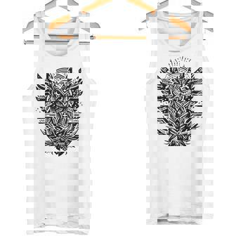 トライバル グレートフクロウ トーテム タトゥー 幾何学模様 タンクトップ - Kawaiitshirt