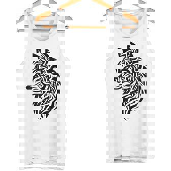 トライバルウルフ ポリネシア部族 マオリ柄 オオカミ タンクトップ - Kawaiitshirt