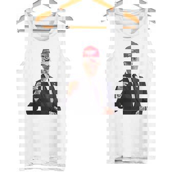 トランプの帽子をかぶったバイデンの陽気なグラフィック 長袖tシャツ タンクトップ - Kawaiitshirt