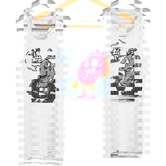 ドーナツストップワーキング ドーナツ ジム ワークアウト ウェイトリフティング 面白い タンクトップ - Kawaiitshirt