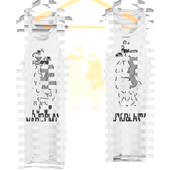 ナマケモノ乗り ラマ ノープルーラマ ラマ タンクトップ - Kawaiitshirt