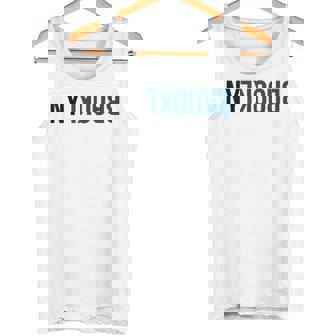 ニューヨークのファンのためのニューヨークブルックリンクリエイティブフリップデザイン タンクトップ - Kawaiitshirt