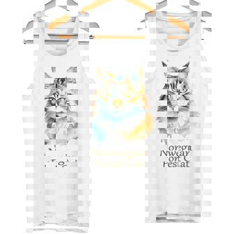 ノルウェージャンフォレストキャット 水彩画ポートレート2 タンクトップ - Kawaiitshirt