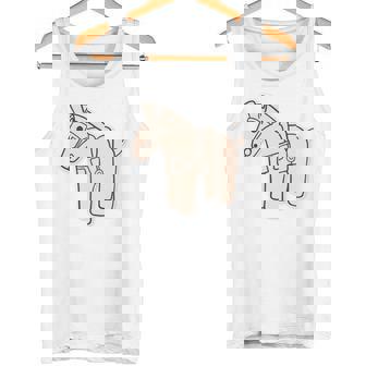 ハニワの馬 埴輪【ゆるフレンズ】歴史土器 シンプル かわいい イラスト 長袖tシャツ タンクトップ - Kawaiitshirt