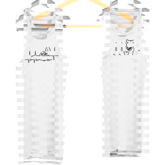 ハートビート ハムスター ハムスター好き ハムスターの飼い主 ペット 心電図 タンクトップ - Kawaiitshirt