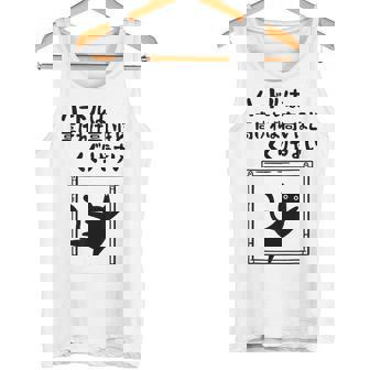 ハードルは高ければ高いほどくぐりやすい ネタ ことわざ 慣用句 ジョーク ギャグ ダジャレ ツッコミ 猫 おもしろ タンクトップ - Kawaiitshirt