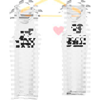 バケーションアイランドハート-ファニーアイラブバリ タンクトップ - Kawaiitshirt