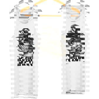 バス釣り クールなグラフィックデザイン 男性 漁師 タンクトップ - Kawaiitshirt